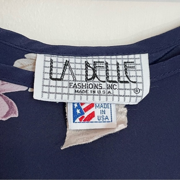 Vintage La Belle Floral Maxi Long Slip Dress - Picture 5 of 6